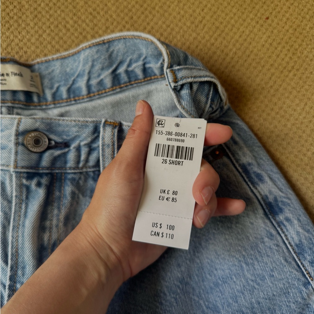 NEW Abercrombie & Fitch Light Blue High Rise Jeans